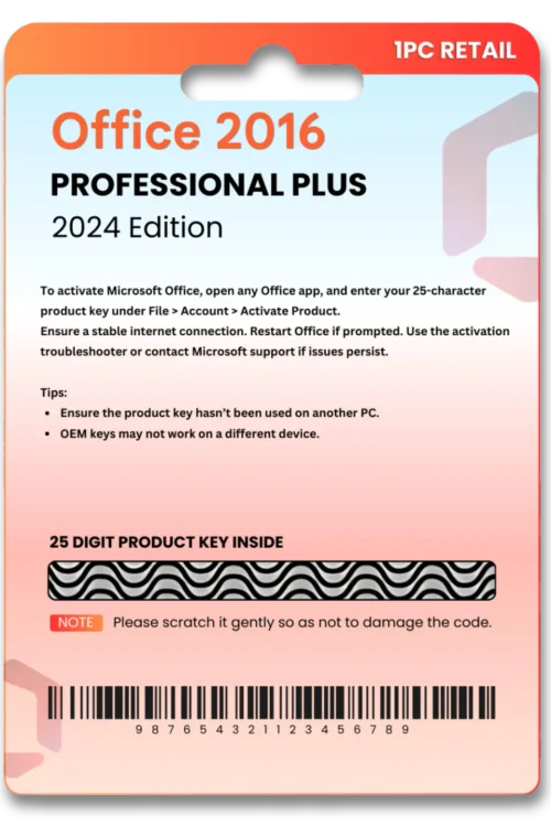 Office 2016 Pro Plus Original License Online Key