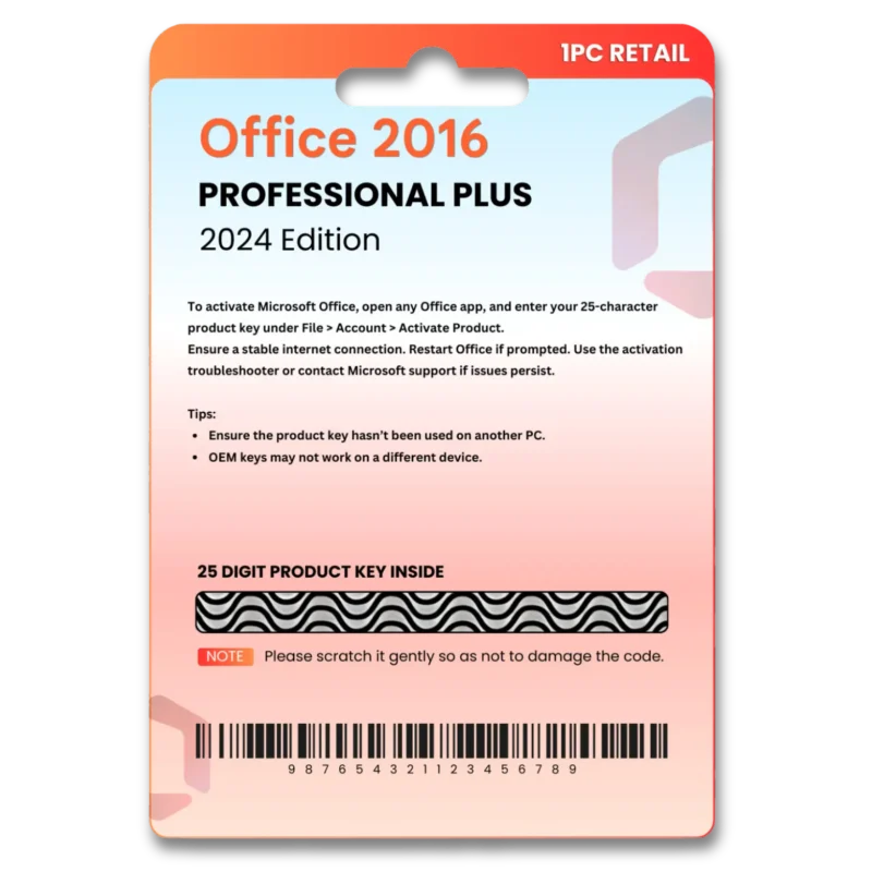 Office 2016 Pro Plus Original License Online Key