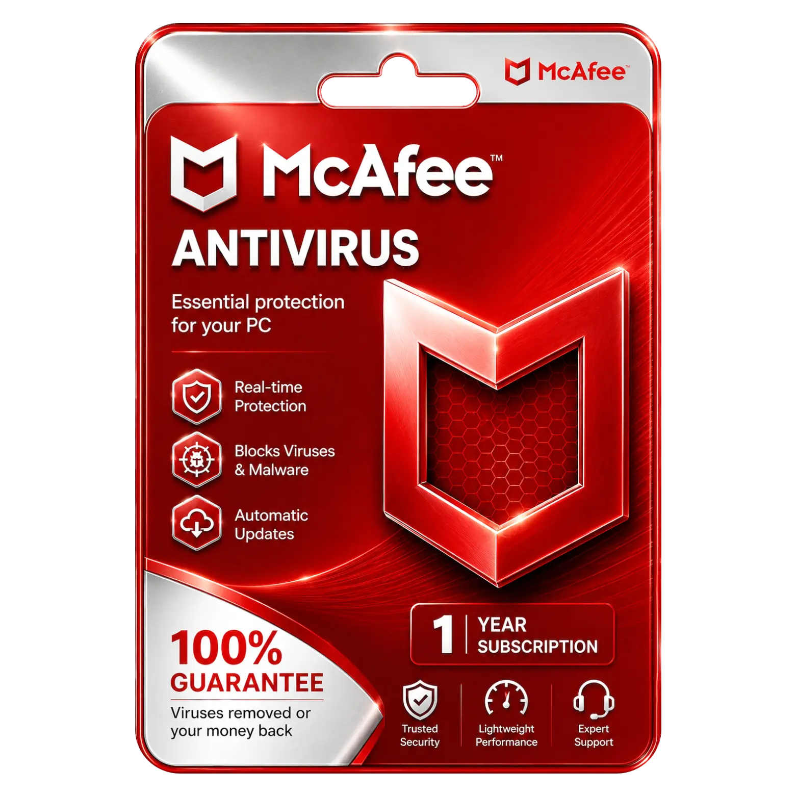 McAfee Antivirus 1D 1Y McAfee Antivirus 1 PC For 1 Year - Image 1