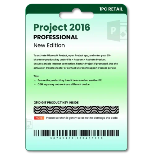 Project 2016 Pro Original License Online Key