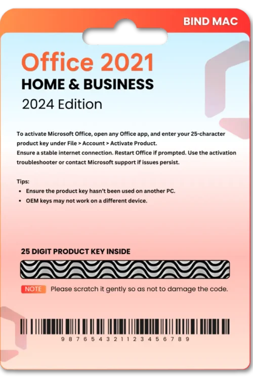 Office 2021 Home & Business Bind Key For Mac