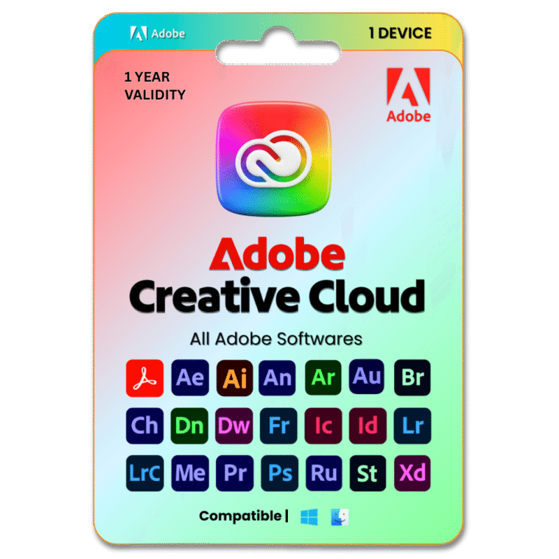 Adobe Creative Cloud Original License for 1 Device 1 Year with All Apps