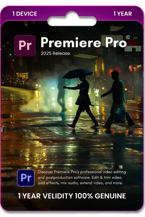 Adobe Premiere Pro Original License for 1 Device 1 Year