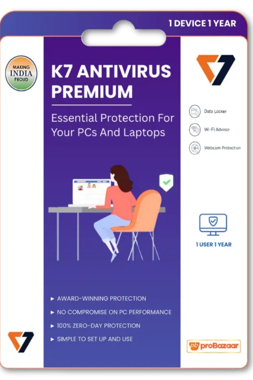 K7 Antivirus Premium 1 Pc for 1 Year Protection