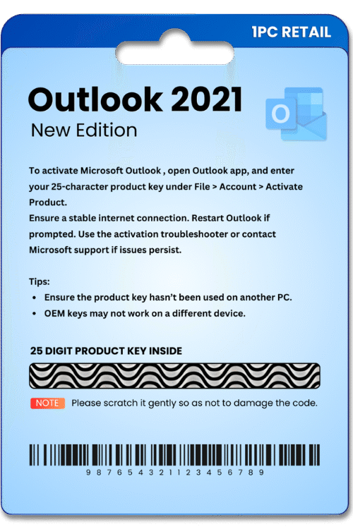 Outlook 2021 Original License Key For 1PC