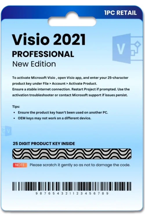 Visio 2021 Professional Original License Key
