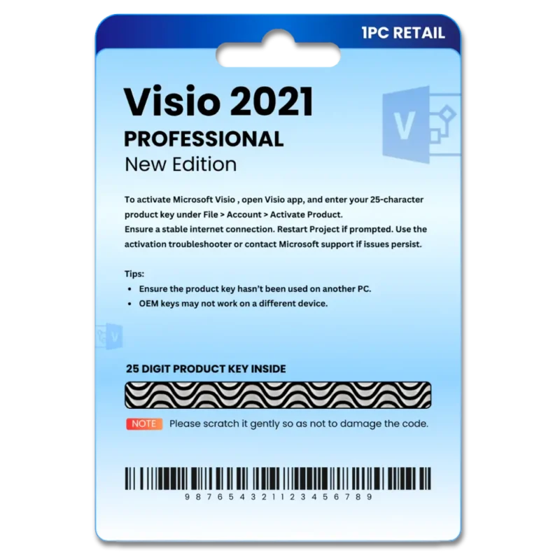 Visio 2021 Professional Original License Key