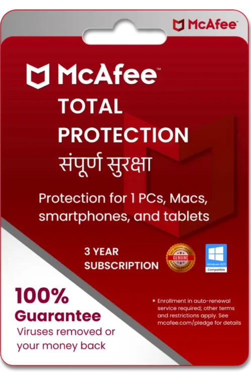 McAfee Total Protection 1 PC For 1 Year Protection