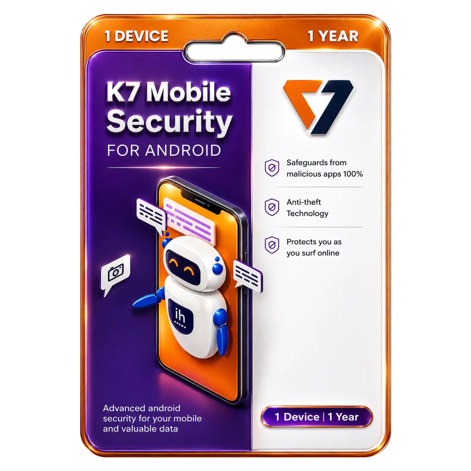 K7 Mobile Security (2) K7 Mobile Security – Android 1 User 1 Year - Image 1