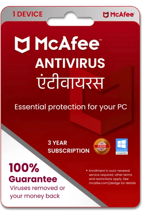 McAfee Antivirus 1 PC For 3 Year Protection