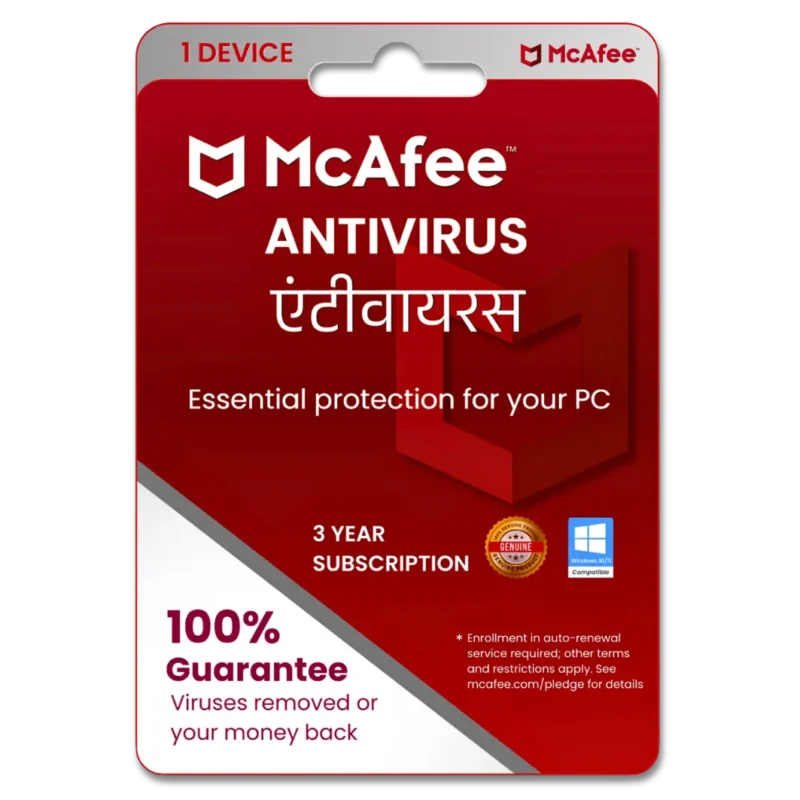 McAfee Antivirus 1 PC For 3 Year Protection