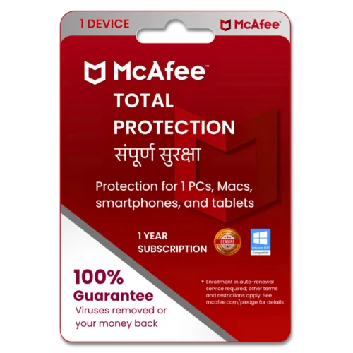 McAfee Total Protection 1 PC For 1 Year Protection