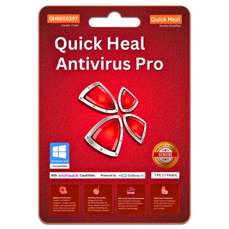 Quick Heal Antivirus Pro 1 Device for 1 Year Protection