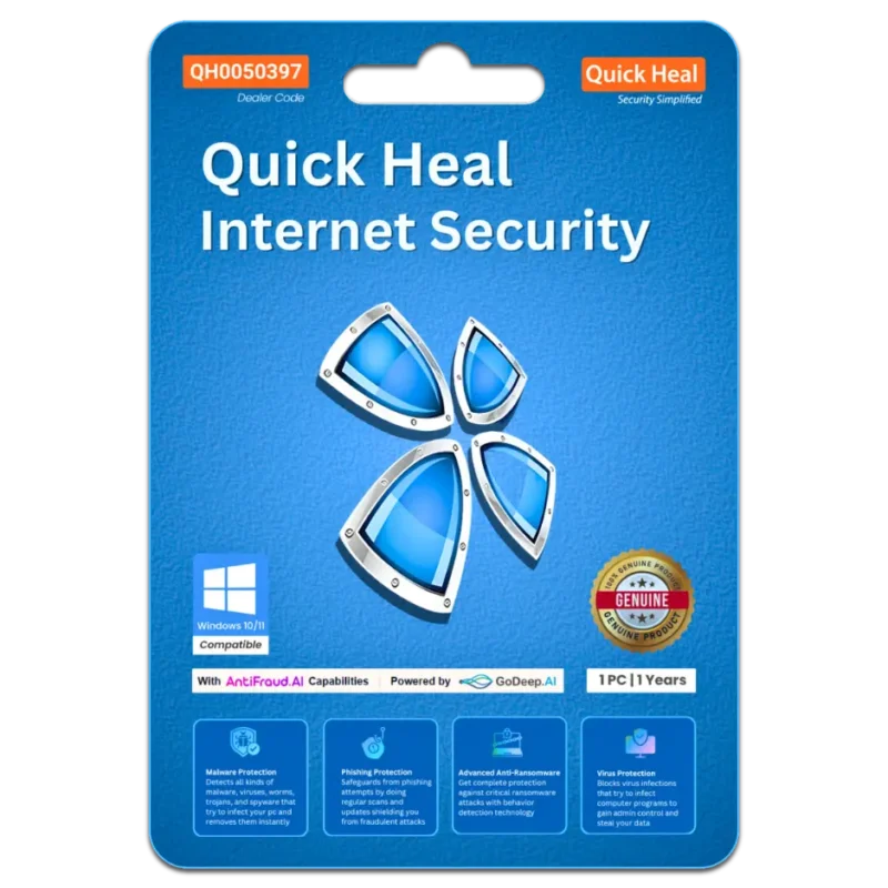 Quick Heal Internet Security 1 Device for 1 Years Protection
