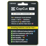 CapCut Pro For 1 Year Subscription