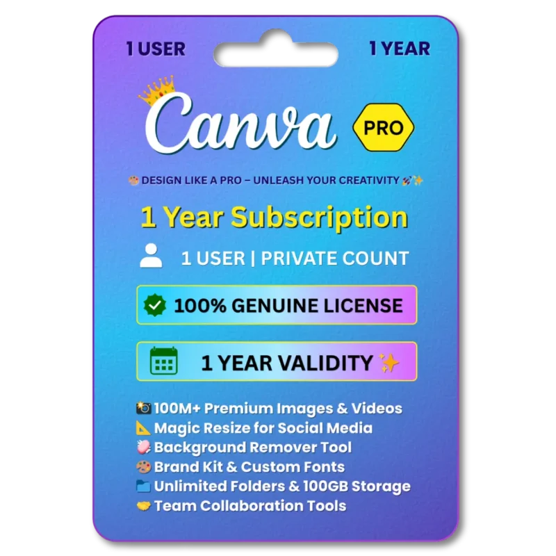 Canva Pro For 1 Year Original License