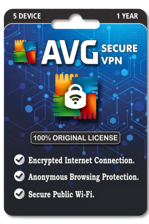 AVG Secure VPN 5 Devices 1 Year (PC, Android, Mac, iOS)