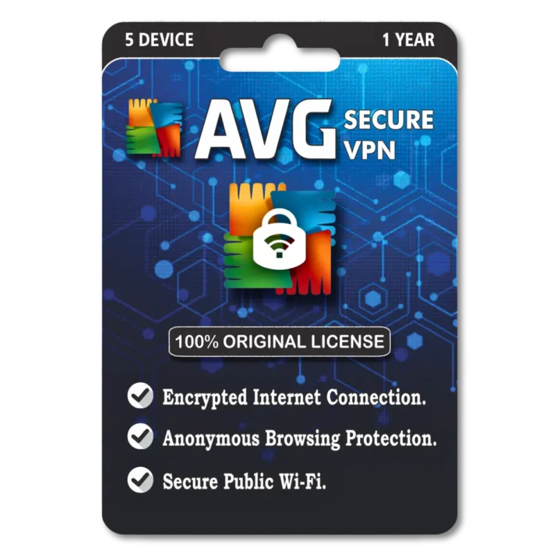 AVG Secure VPN 5 Devices 1 Year (PC, Android, Mac, iOS)