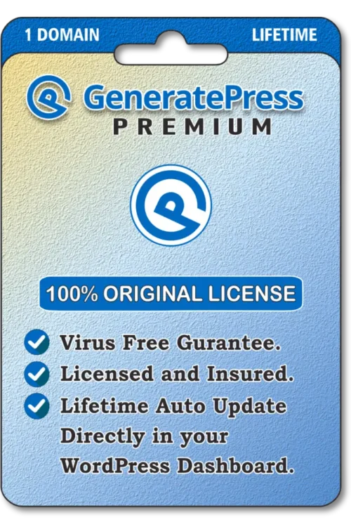 GeneratePress Premium With Original License Key