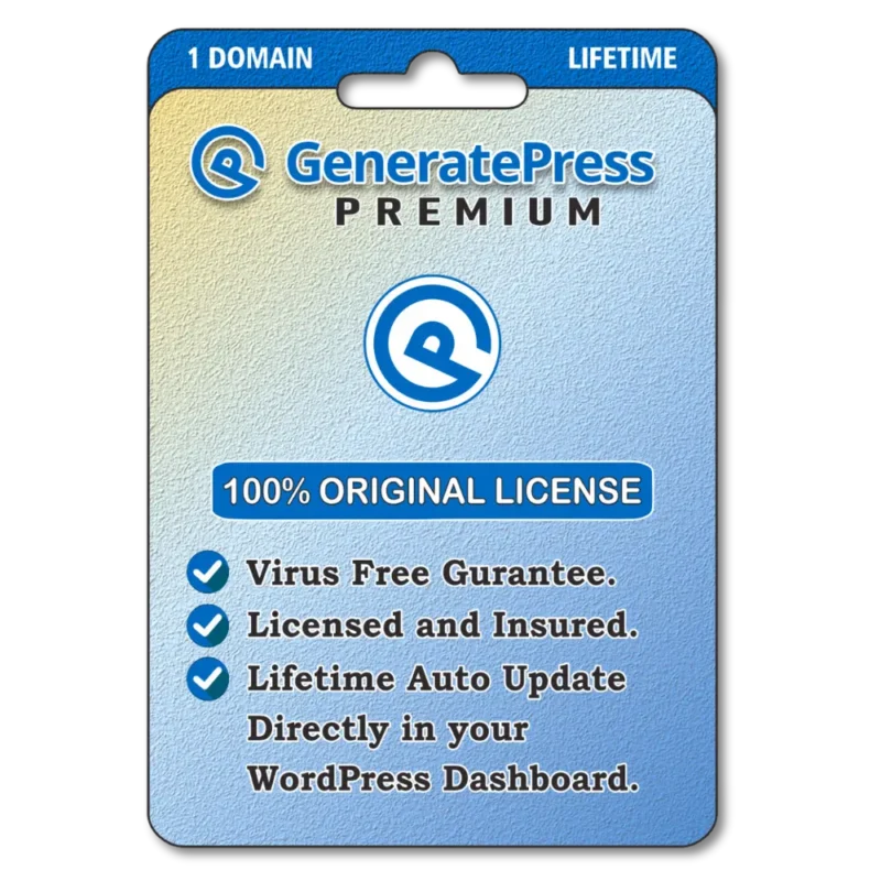 GeneratePress Premium With Original License Key