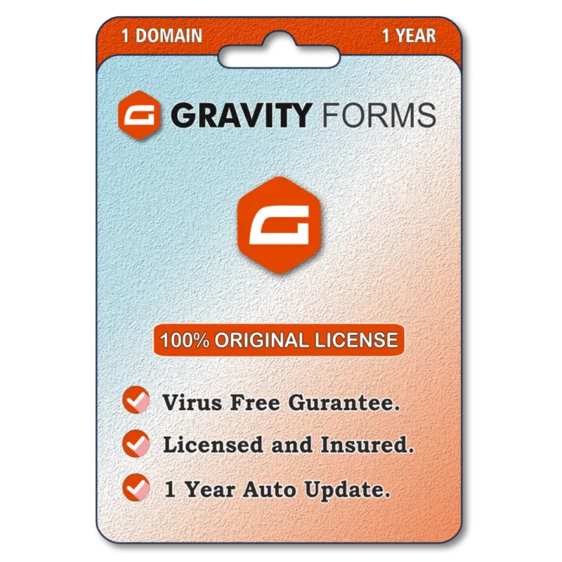 Gravity Forms With Original License Key For 1 Year Auto Update.