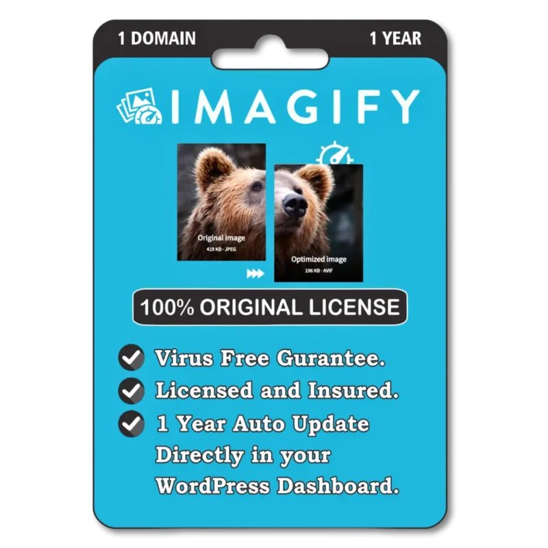 Imagify Pro Activation With API Key For 1 Year