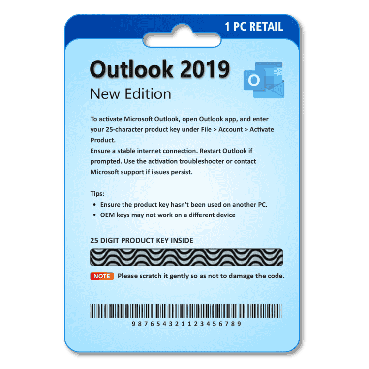 Outlook 2019 Original License Key For 1PC