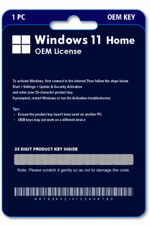Windows 11 Home OEM Original License Key 1PC