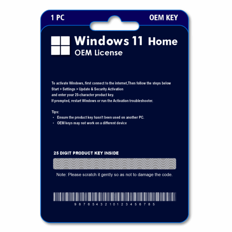 Windows 11 Home OEM Original License Key 1PC