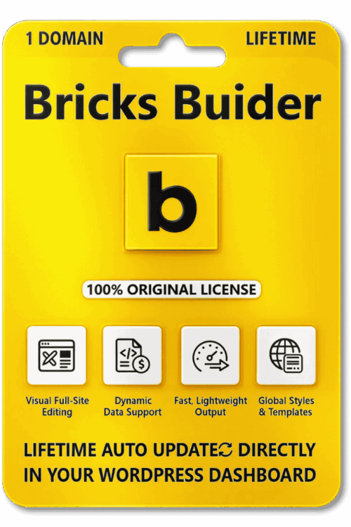 Bricks Builder With Original License Key For 1 Year Auto Update