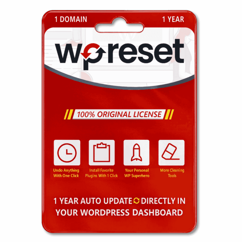 WP Reset Plugin With Original License Key