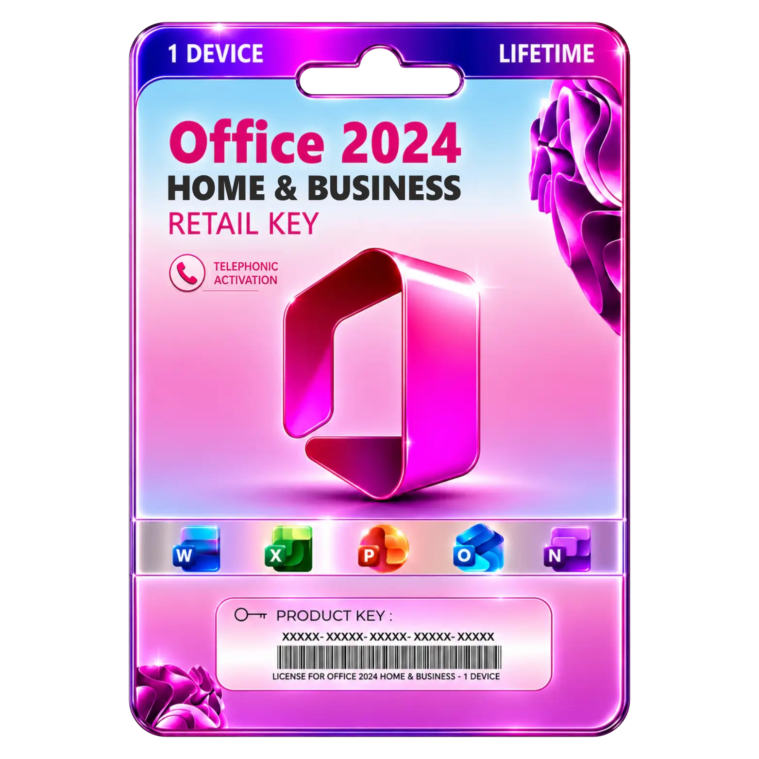 Office 2024 Home and Business retail telephonic activation Office 2024 Home & Business Retail Telephone Activation Key - Image 1