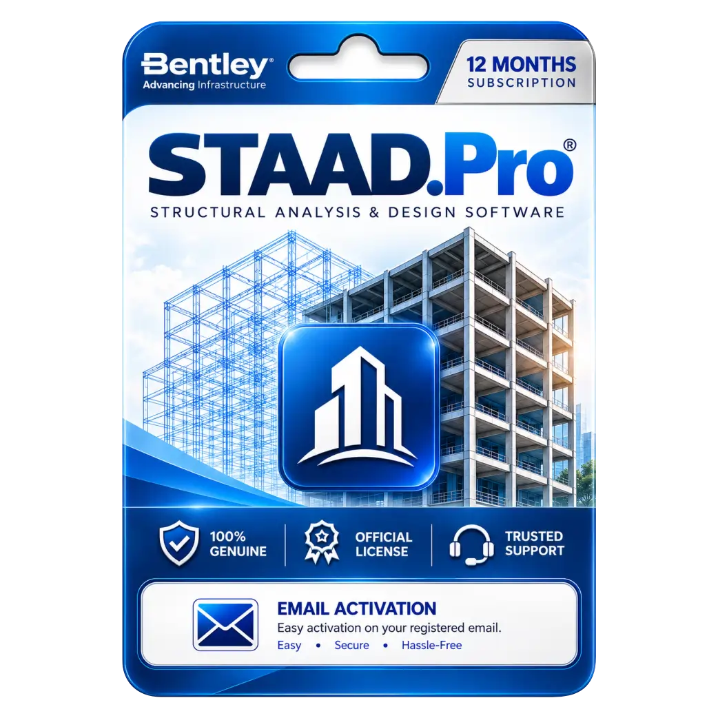 Staad Pro STAAD Pro Structural Analysis and Design Software For 1 Year - Image 1