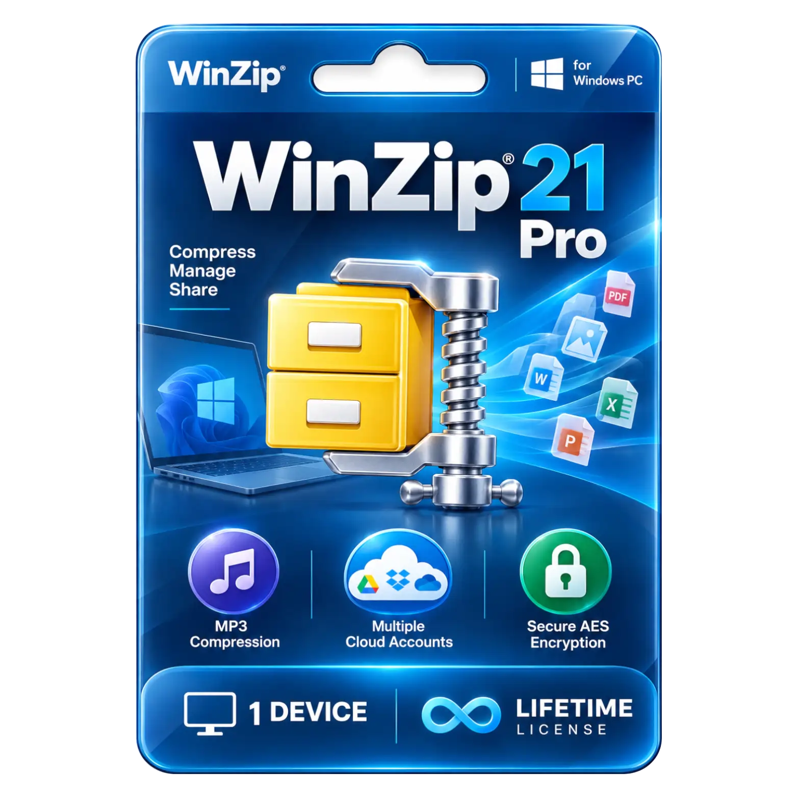 WinZip 21 Pro WinZip 21 – Pro PC 1 Device Lifetime License - Image 1